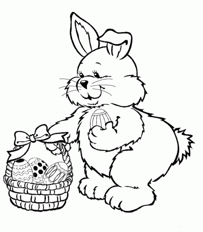 Królik Zając Kolorowanka - Wielkanocna Zabawa dla Dzieci kolorowanka do druku